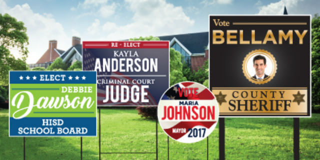 Political yard signs