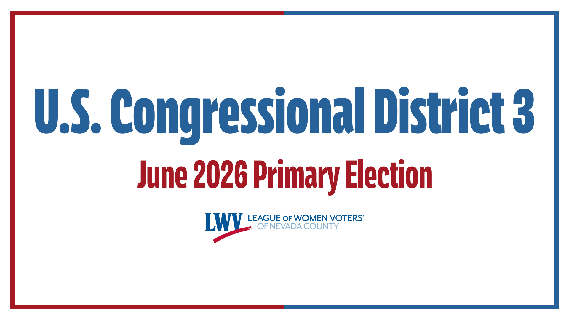 U.S. Congressional District 3 Candidate Forum 