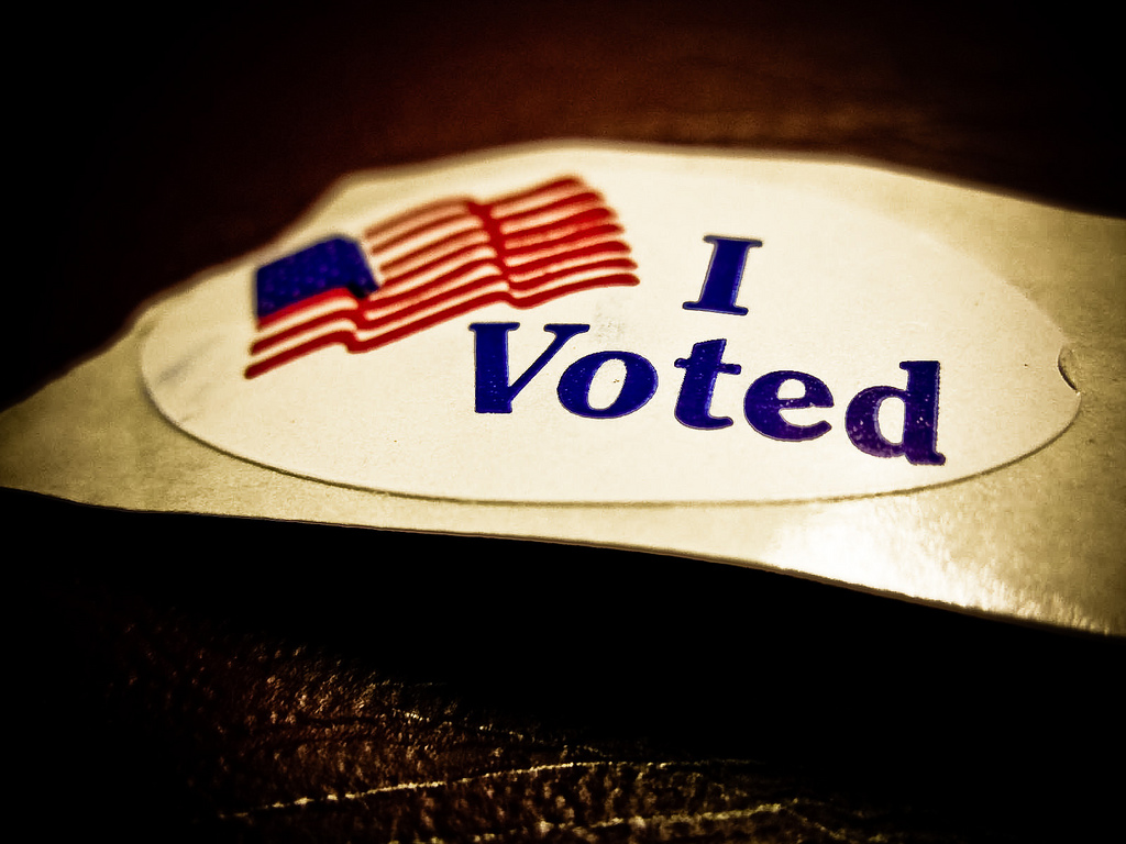 I voted sticker photograph