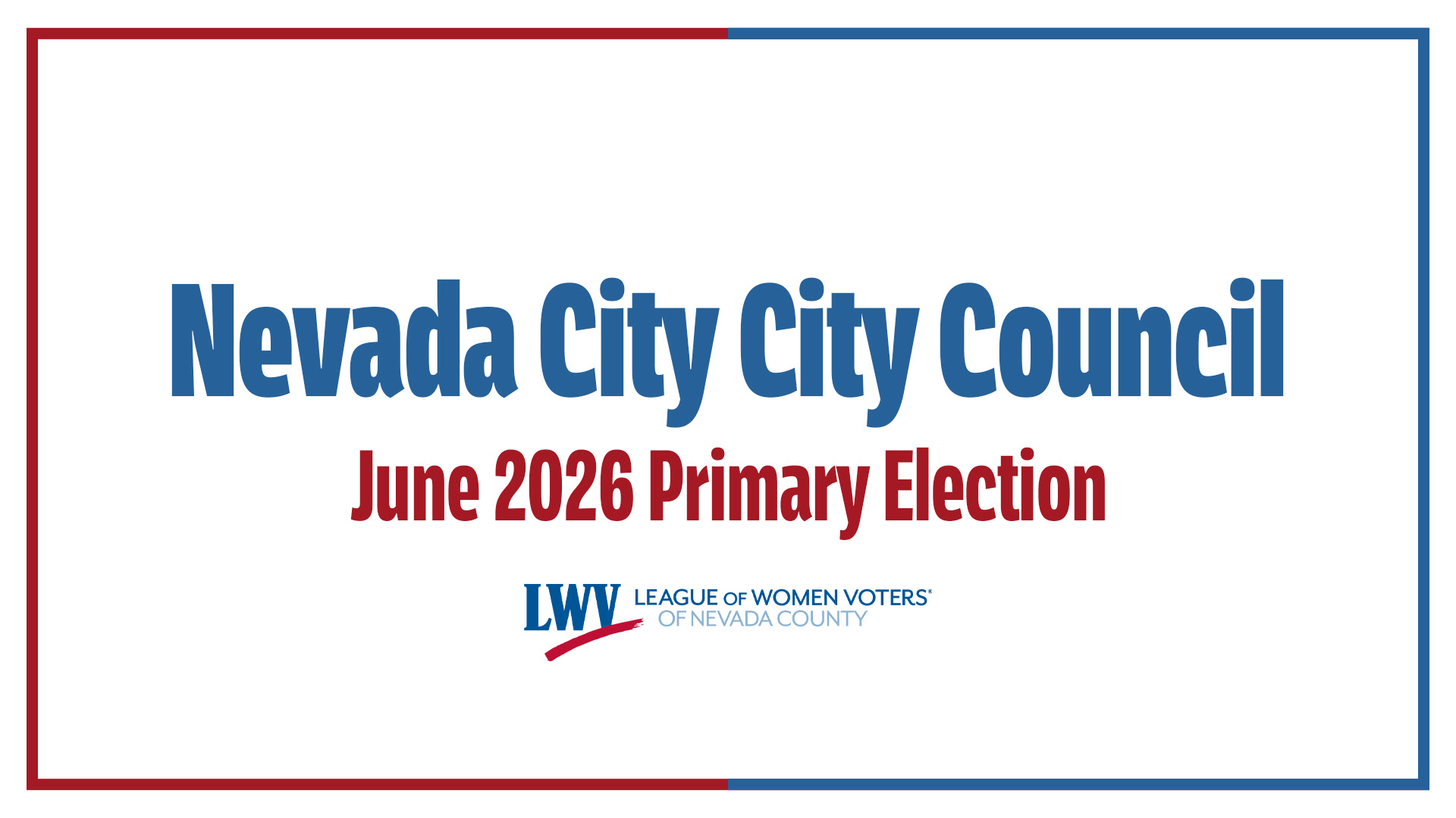 Nev City Candidates 2026