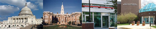 US Capitol, Legislative Hall in Dover, other NCC County/City Govt Buildings