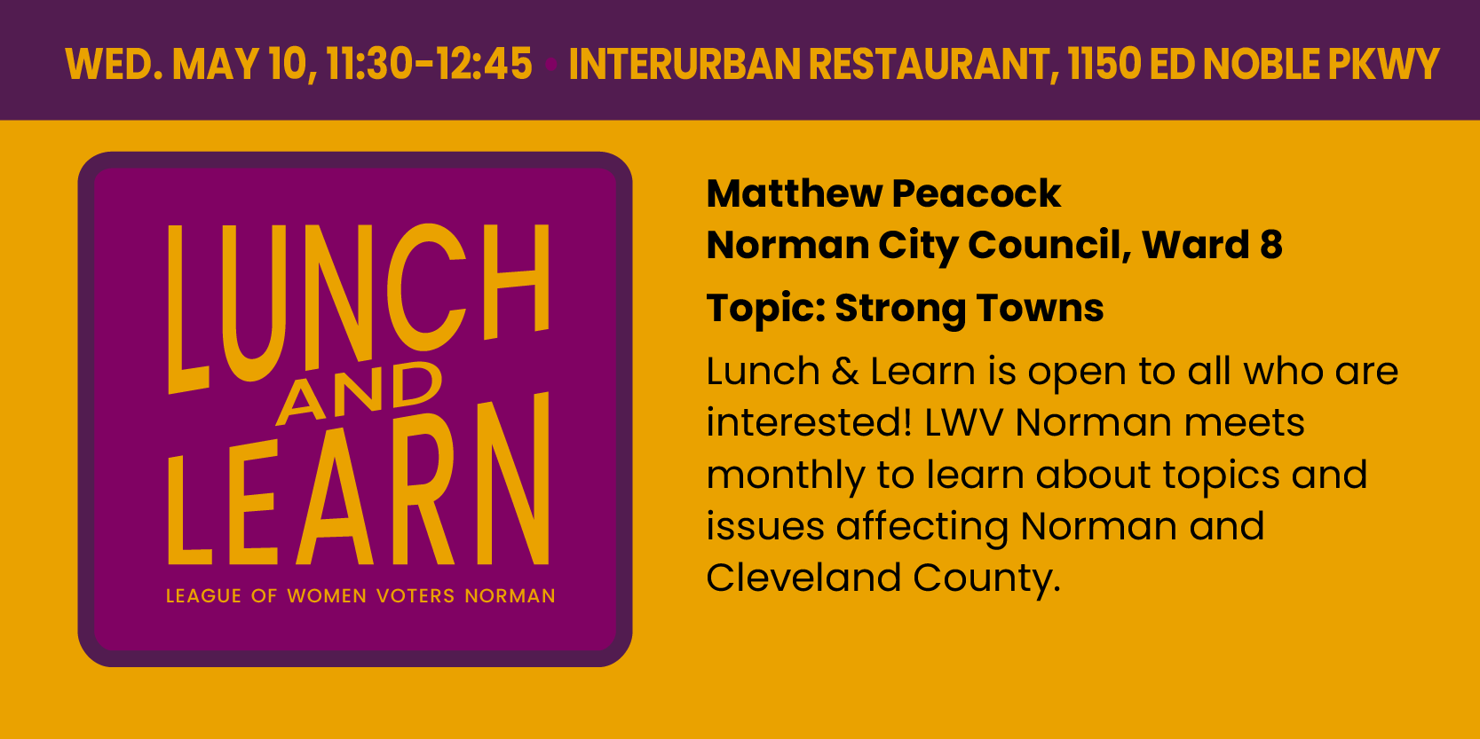 Lunch and Learn at the Interurban!