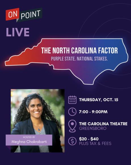 On Point Event on Oct. 15 in Greensboro called "The North Carolina Factor"