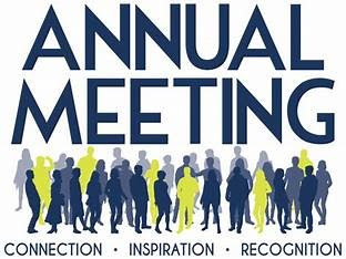 Annual Meeting Annual Meeting shows shadow figures in a large group