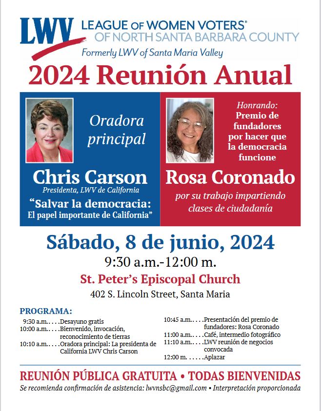 lwvnsbc annual meeting flyer jun24 Spanish rev