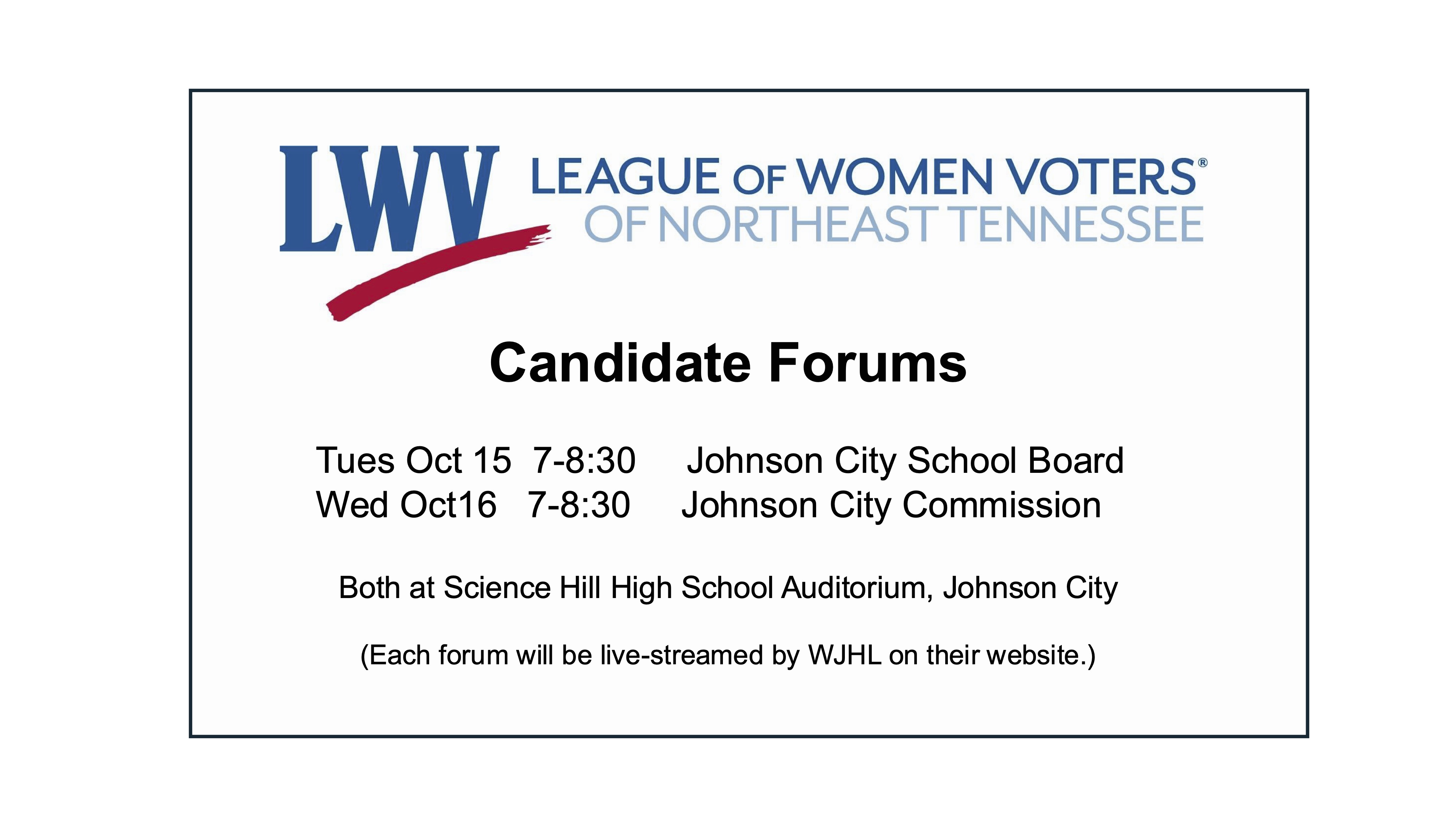 Candidate forums