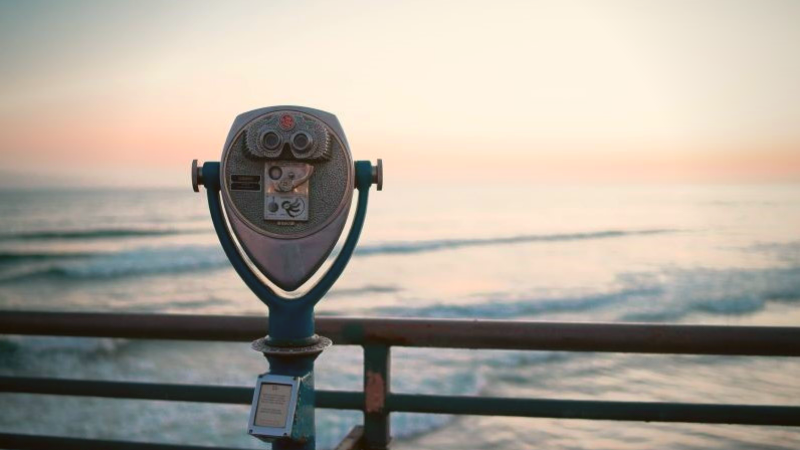 Photo of Coin Operated Binoculars on a Pier