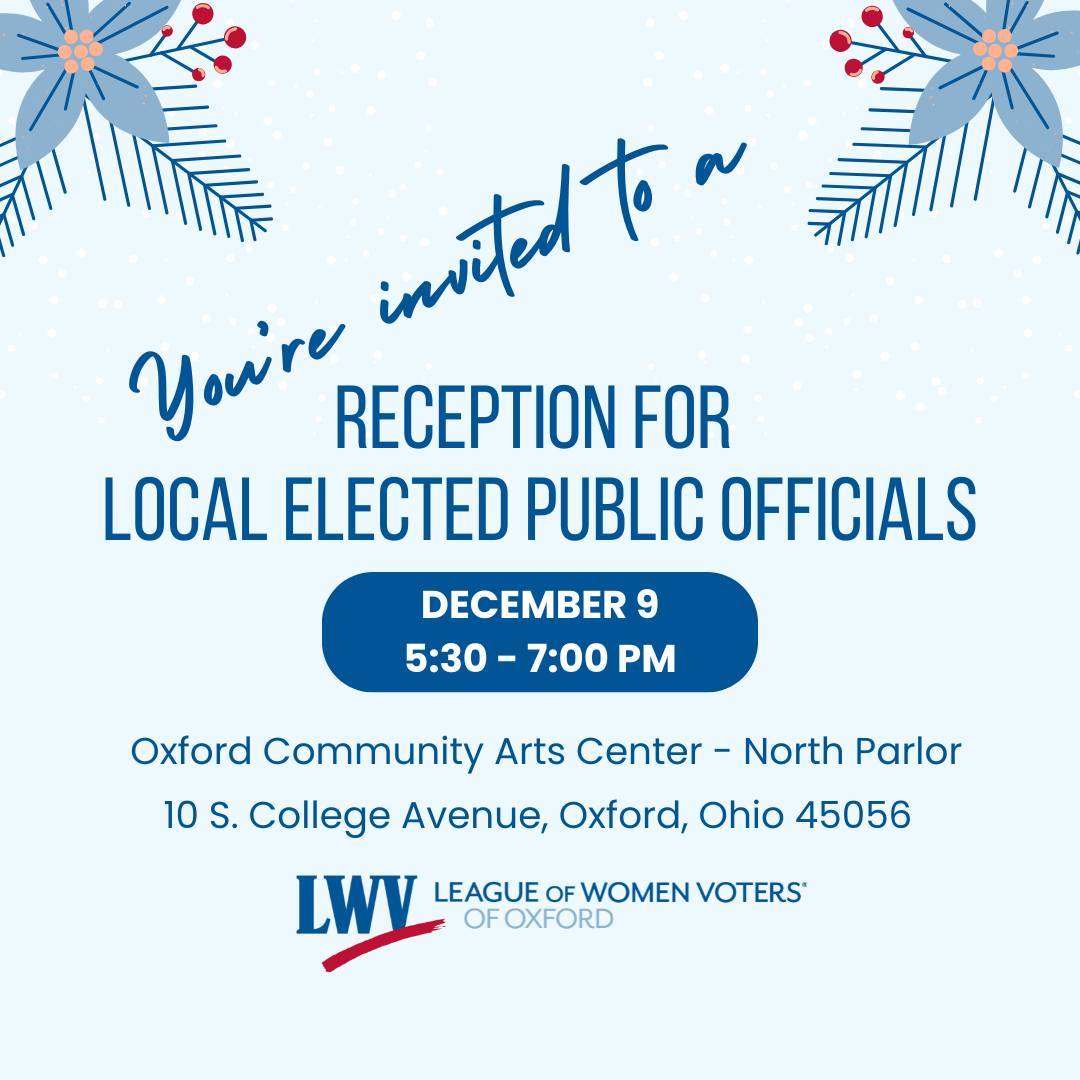 Reception For Local Elected Public Officials Flyer