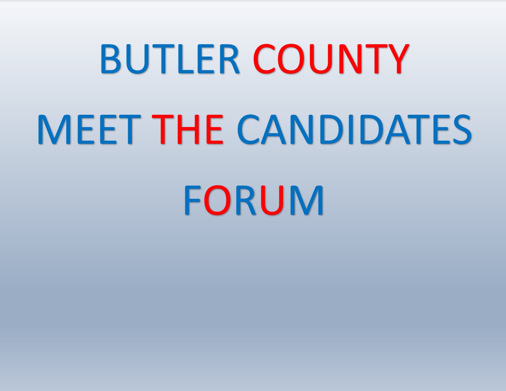 Butler County Meet the Candidates Forum