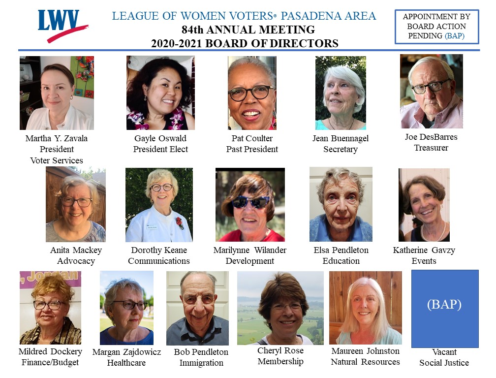 LWV-PA Board of Directors 2