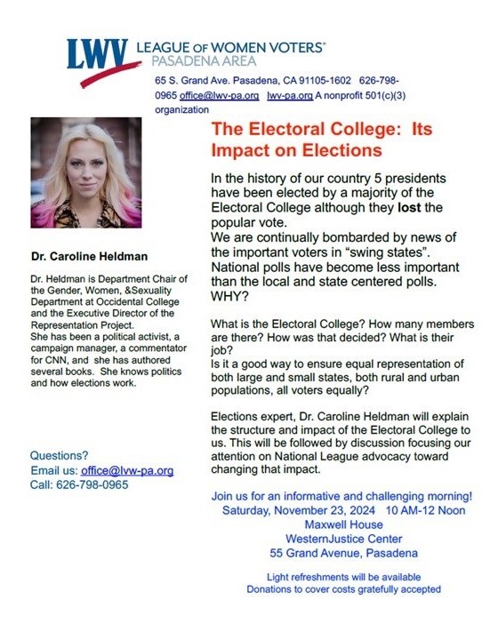 Electoral College Discussion Flyer