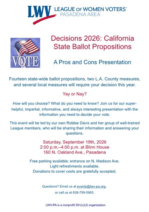 Pros and Cons Event Flyer 2026