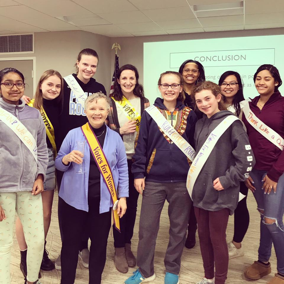 LWV Radnor members at Radner Memorial Library
