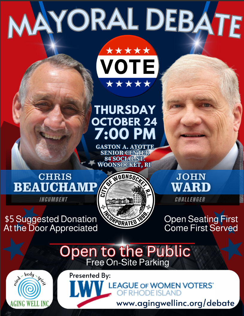 Woonsocket Mayoral Forum flyer image