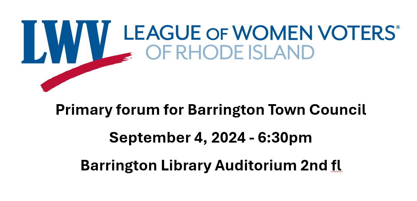 Barrington Town Council forum title page