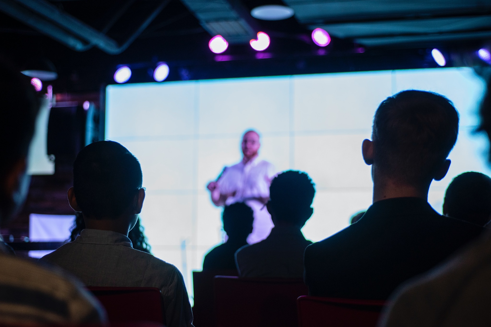 auditorium with speaker and audience