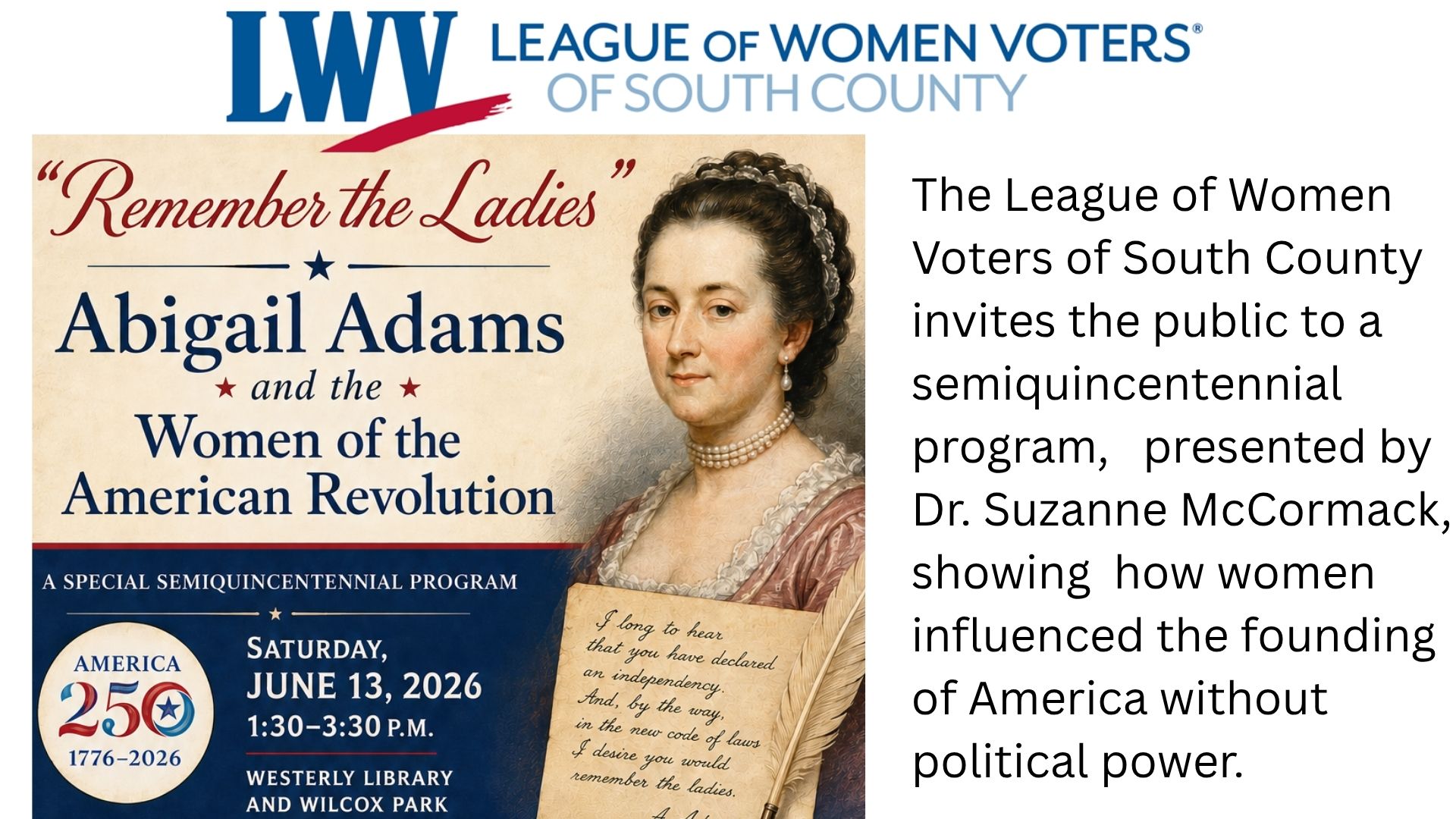 Remember the Ladies - The Women of the American Revolution