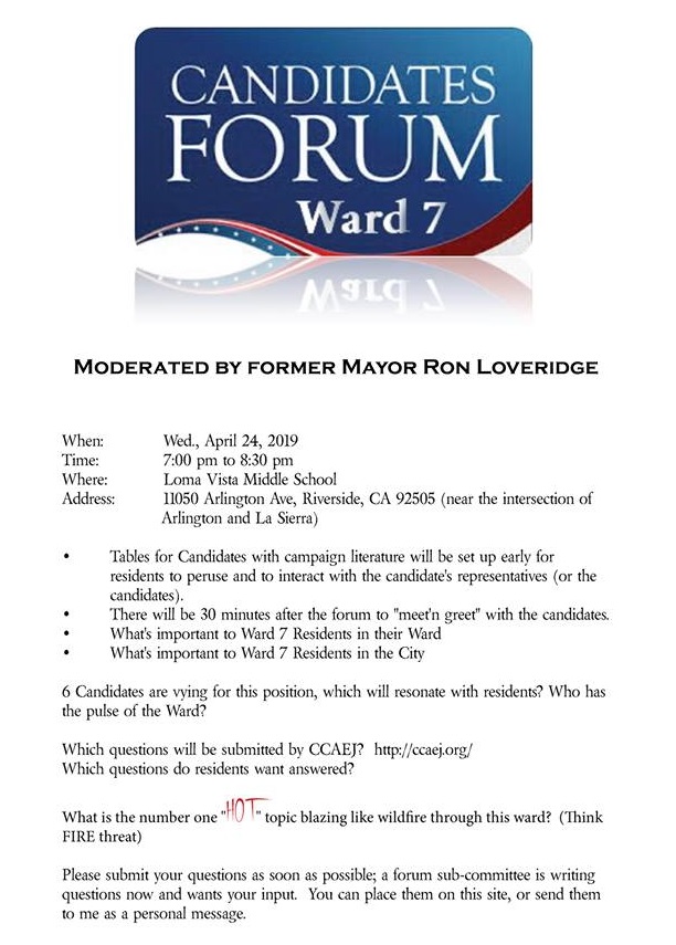 2019 Ward 7 Forum