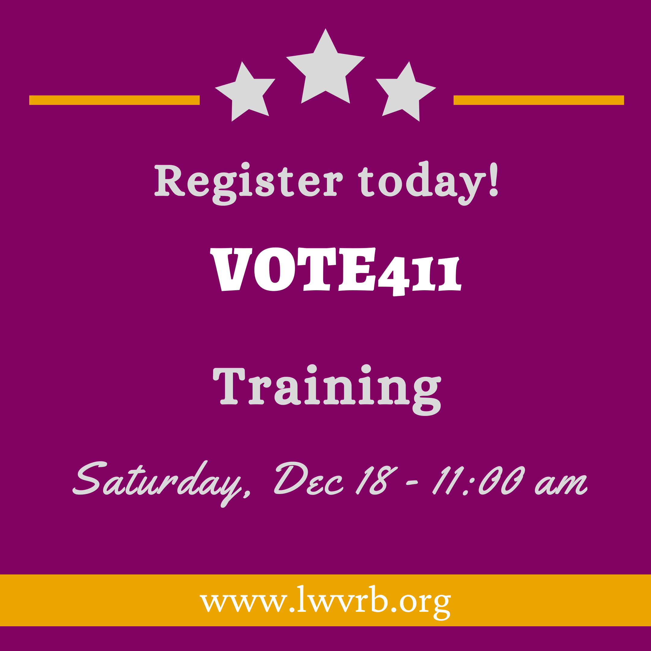 Vote411 Training