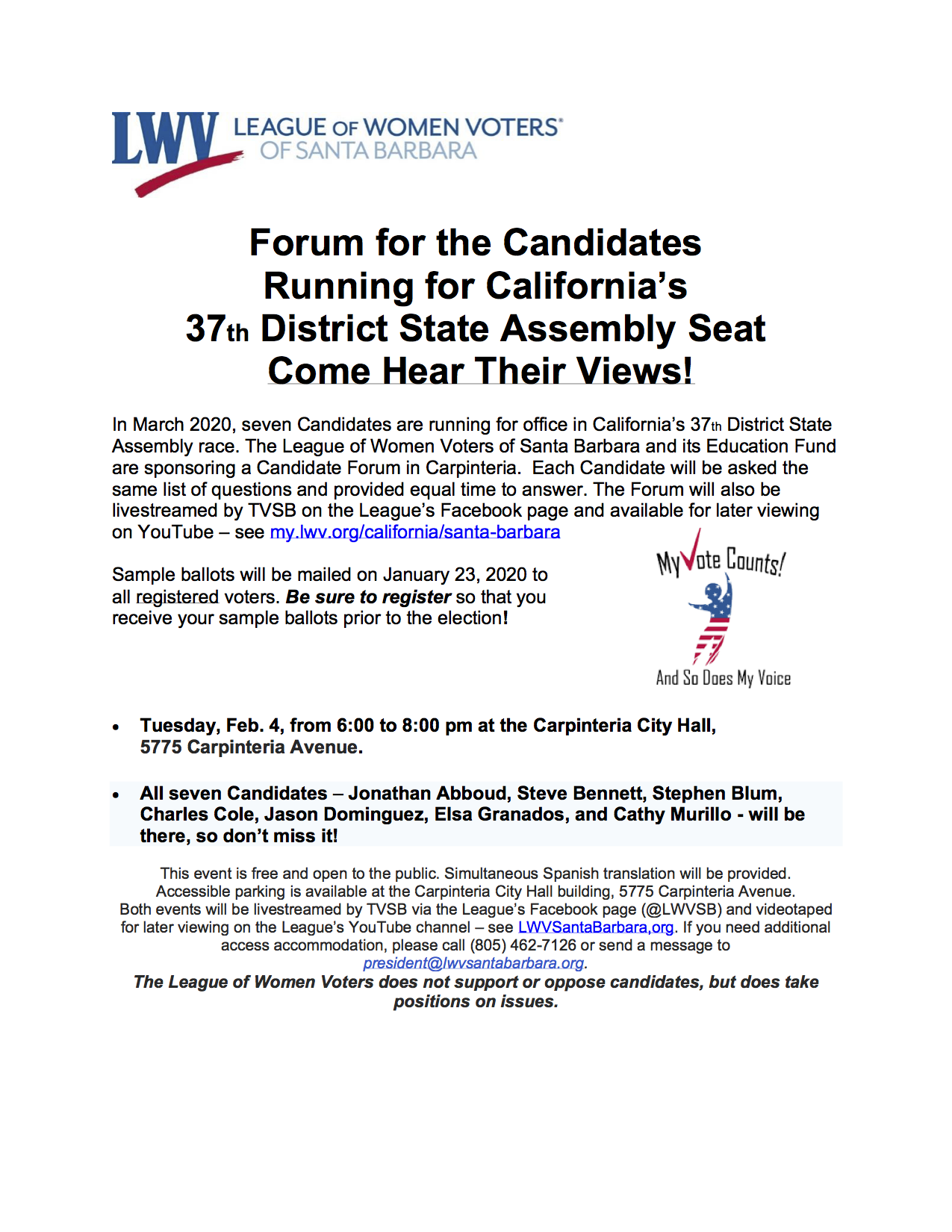 37th District Forum