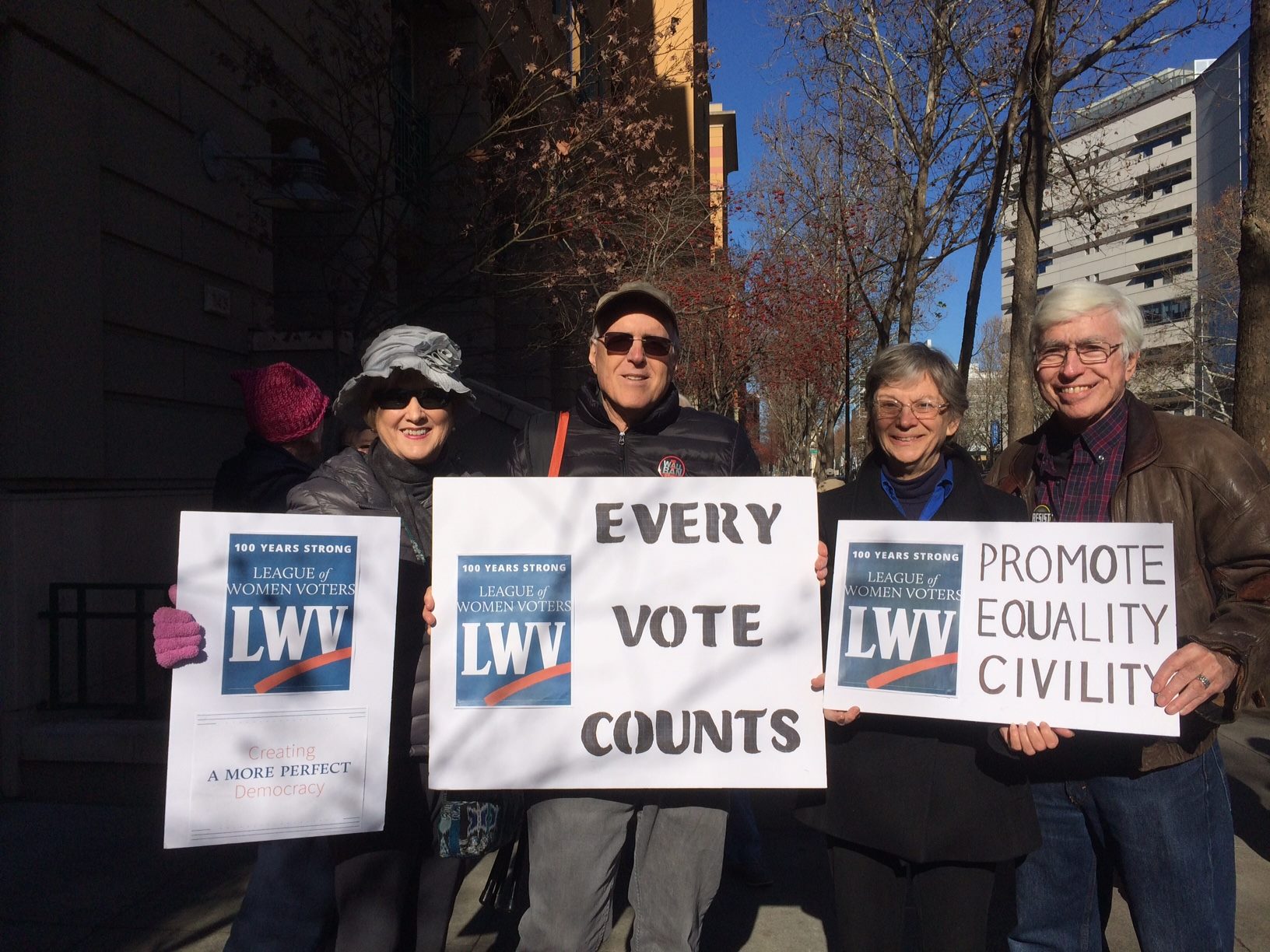 LWV Members at Women's March 2018
