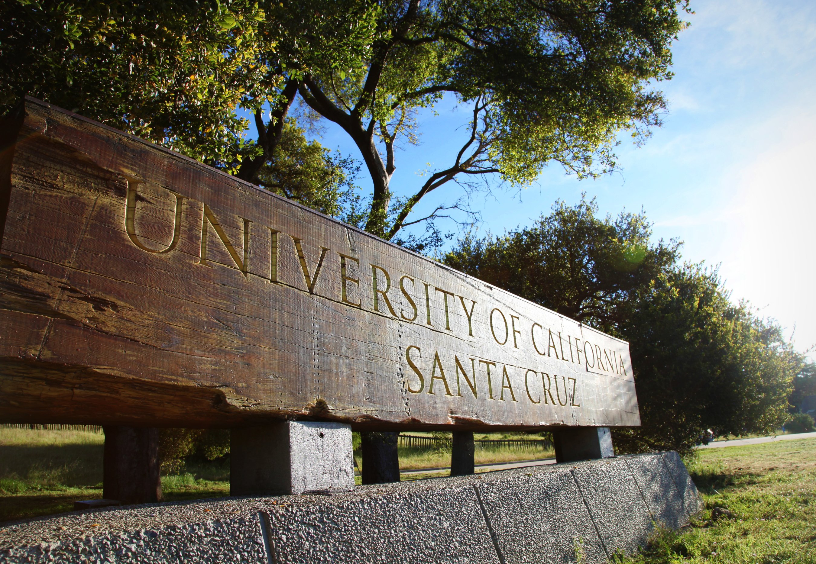 UC Santa Cruz campus sign