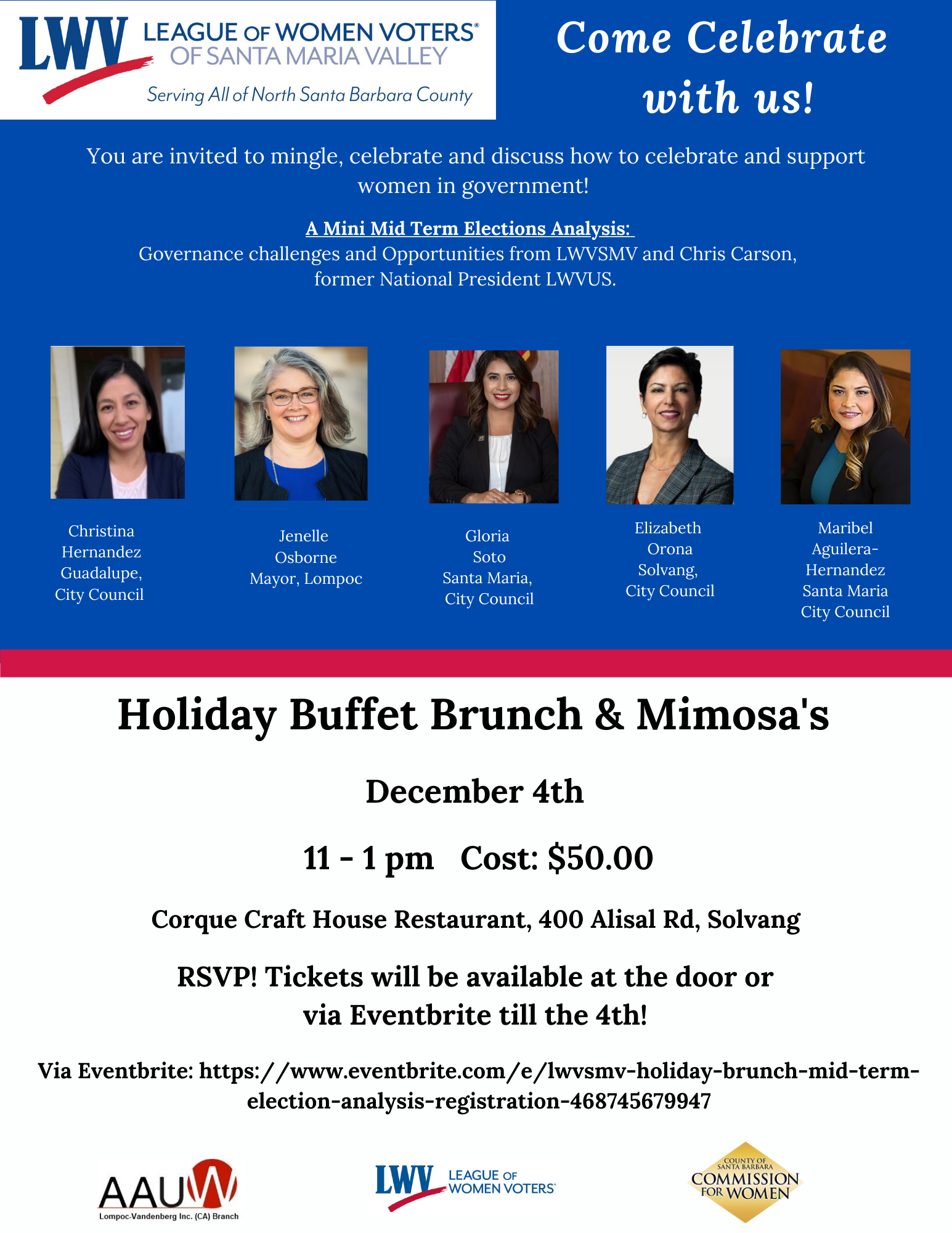 Holiday Brunch Event flyer