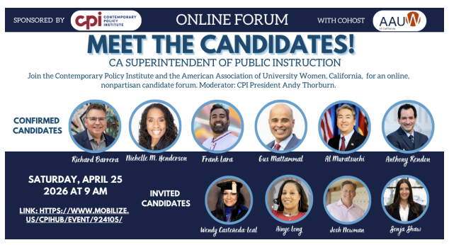 CA Superintendent of Public Instruction Candidate Forum