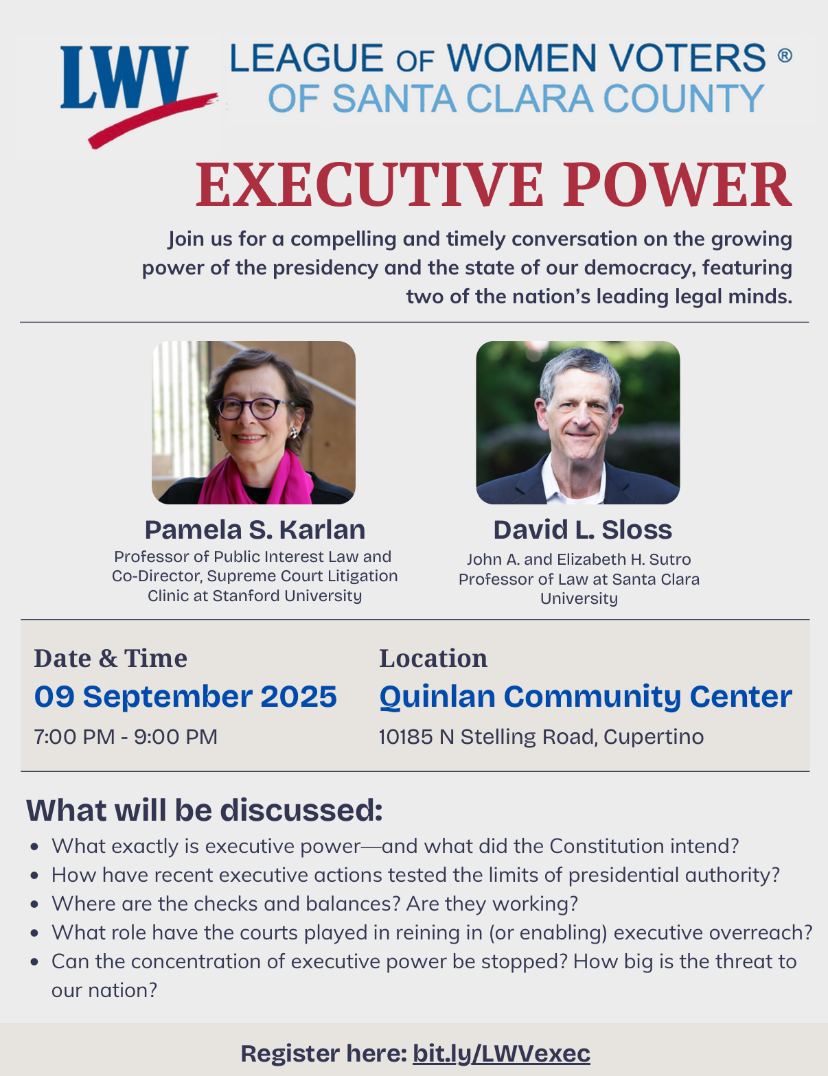 Executive Power event flyer