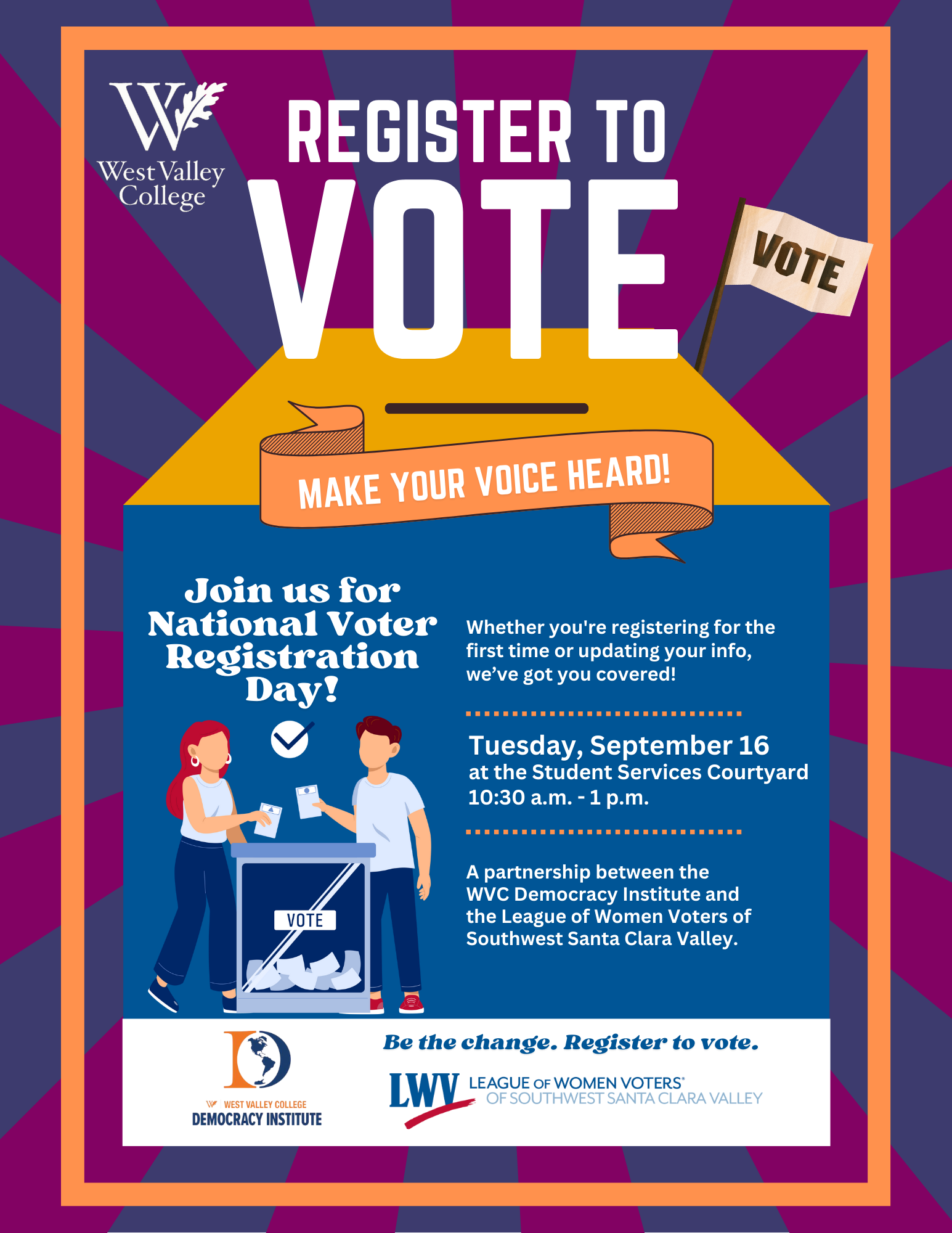 National Voter Registration Day event flyer