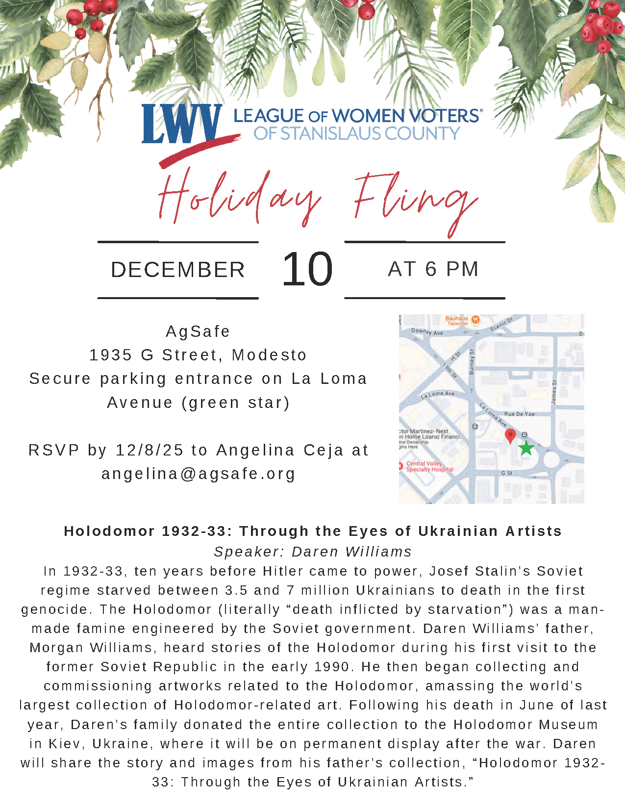 Holiday Fling Dec. 10