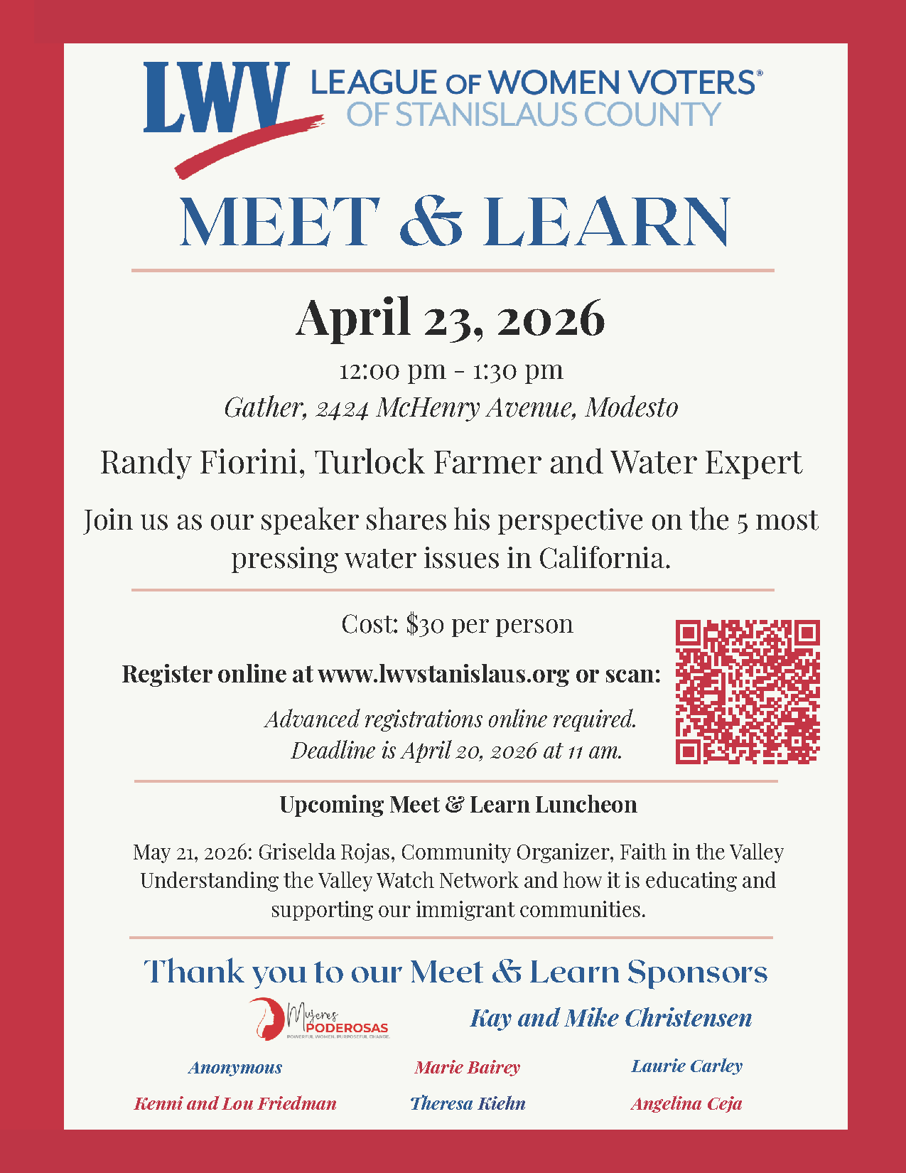 meet & learn flyer