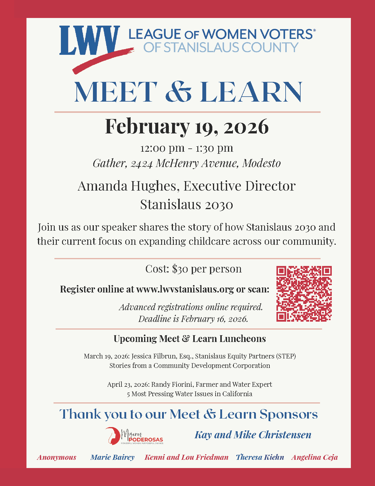 Meet & Learn for February 