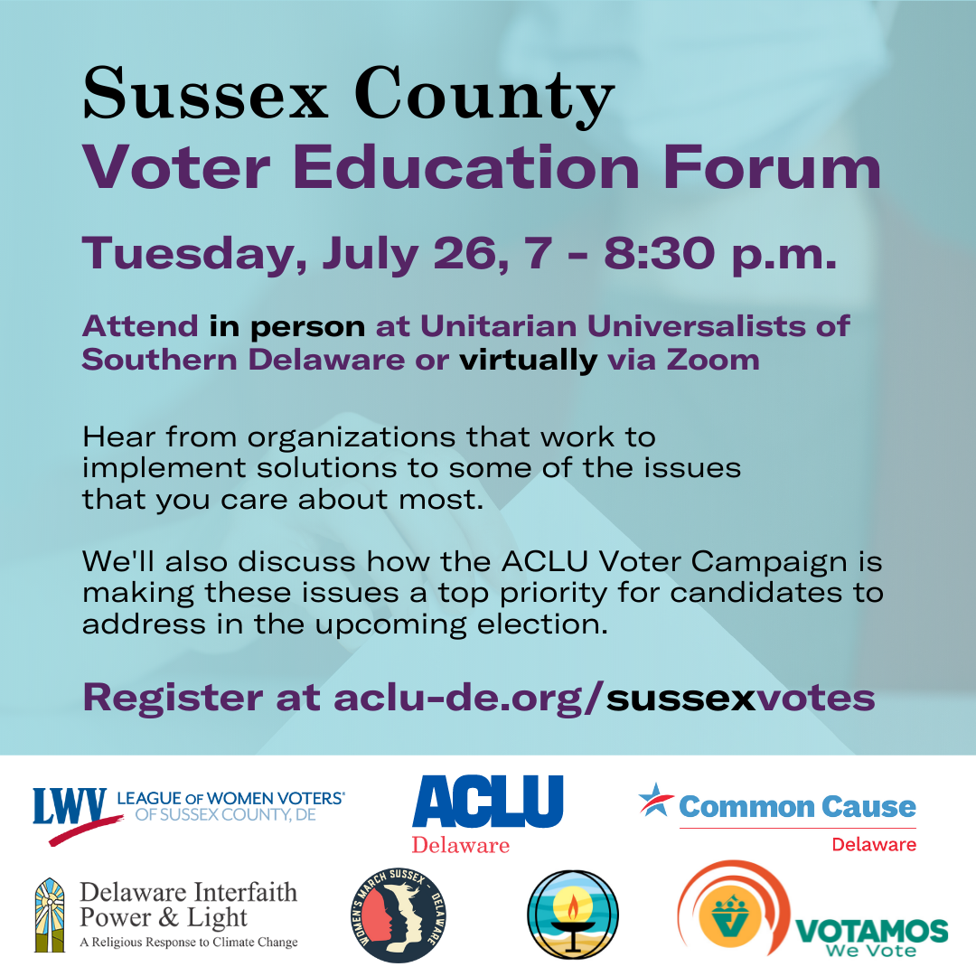July 26th Voter Education Forum