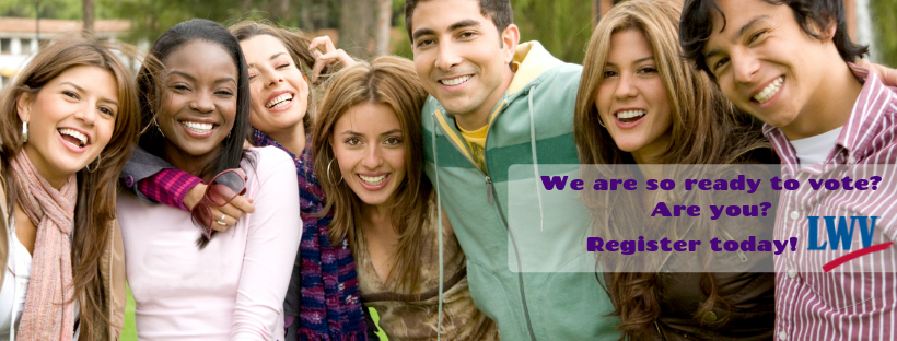 Group of young voters. I'm registered to vote are you?