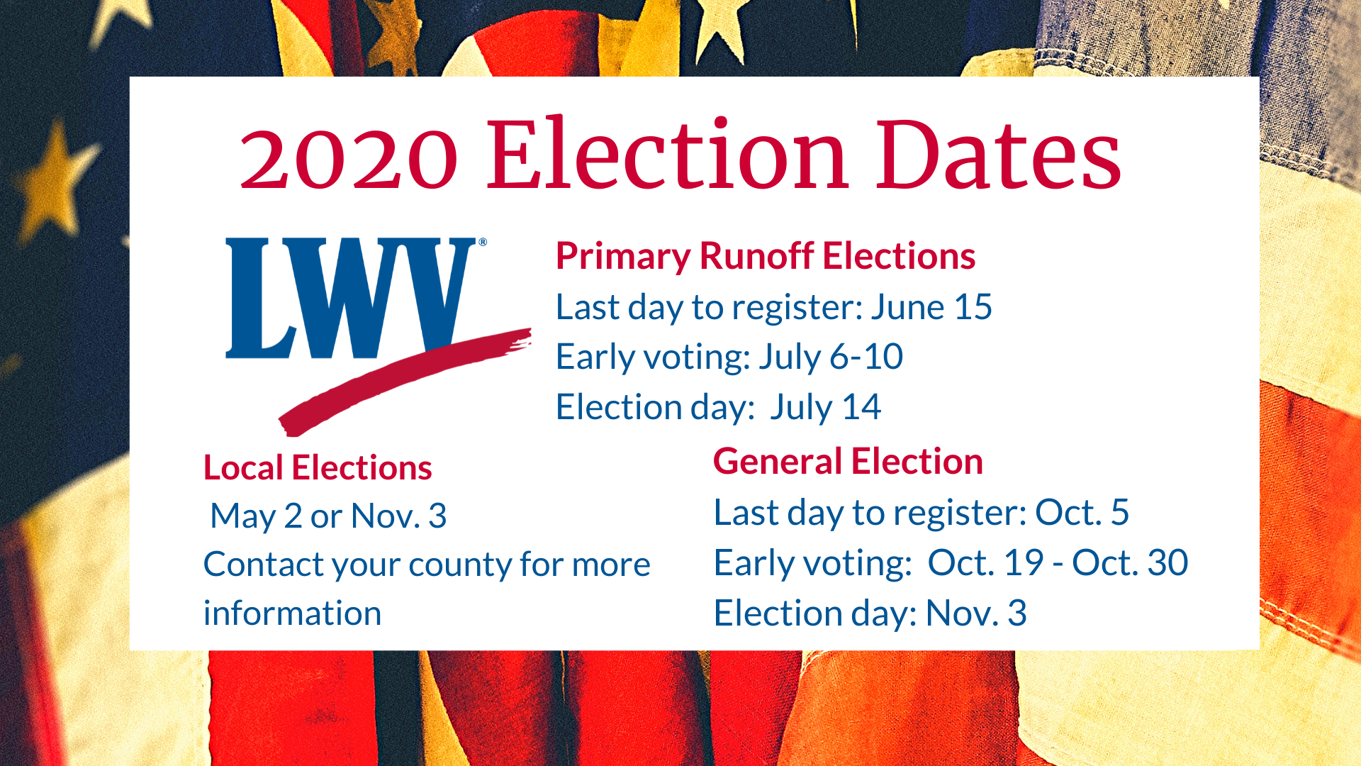 Election dates