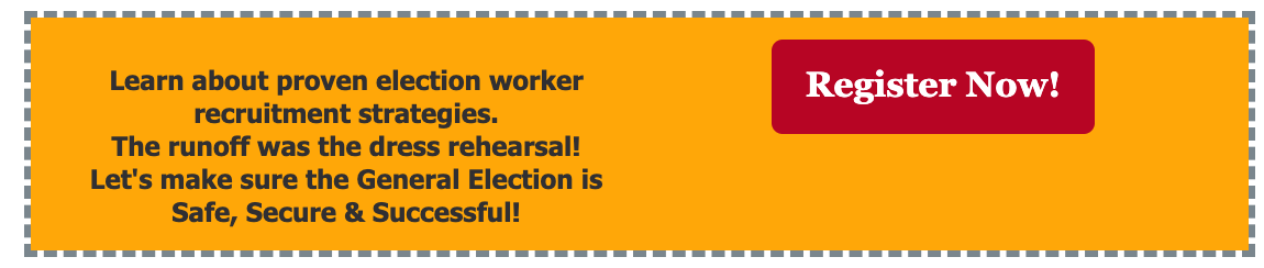 Election Worker Recruitment Webinar