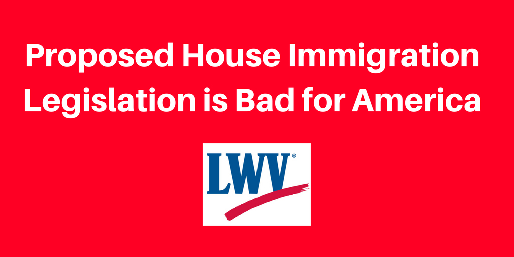Red image saying proposed house immigration legislation is bad for america Take Action, Immigration, Keep Families together, advocacy, congress