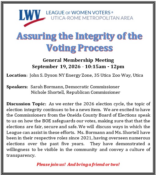 General membership meeting - BOE commissioners