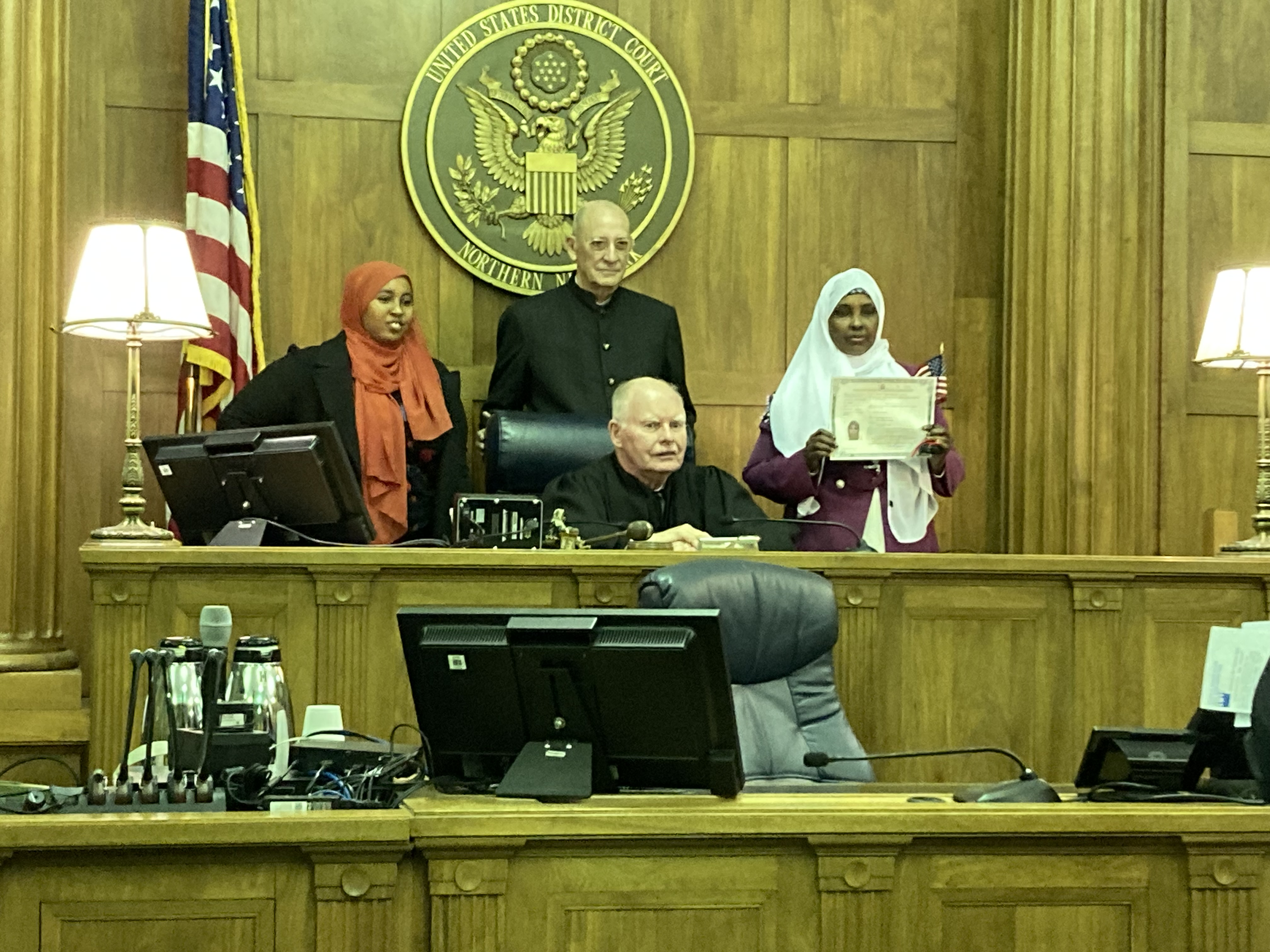 Judge Hurd at Naturalization ceremony