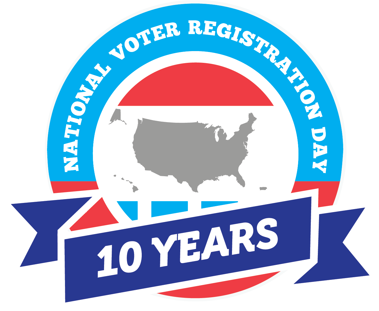 NVRD 2022, National Voter Registration Day 10-year logo