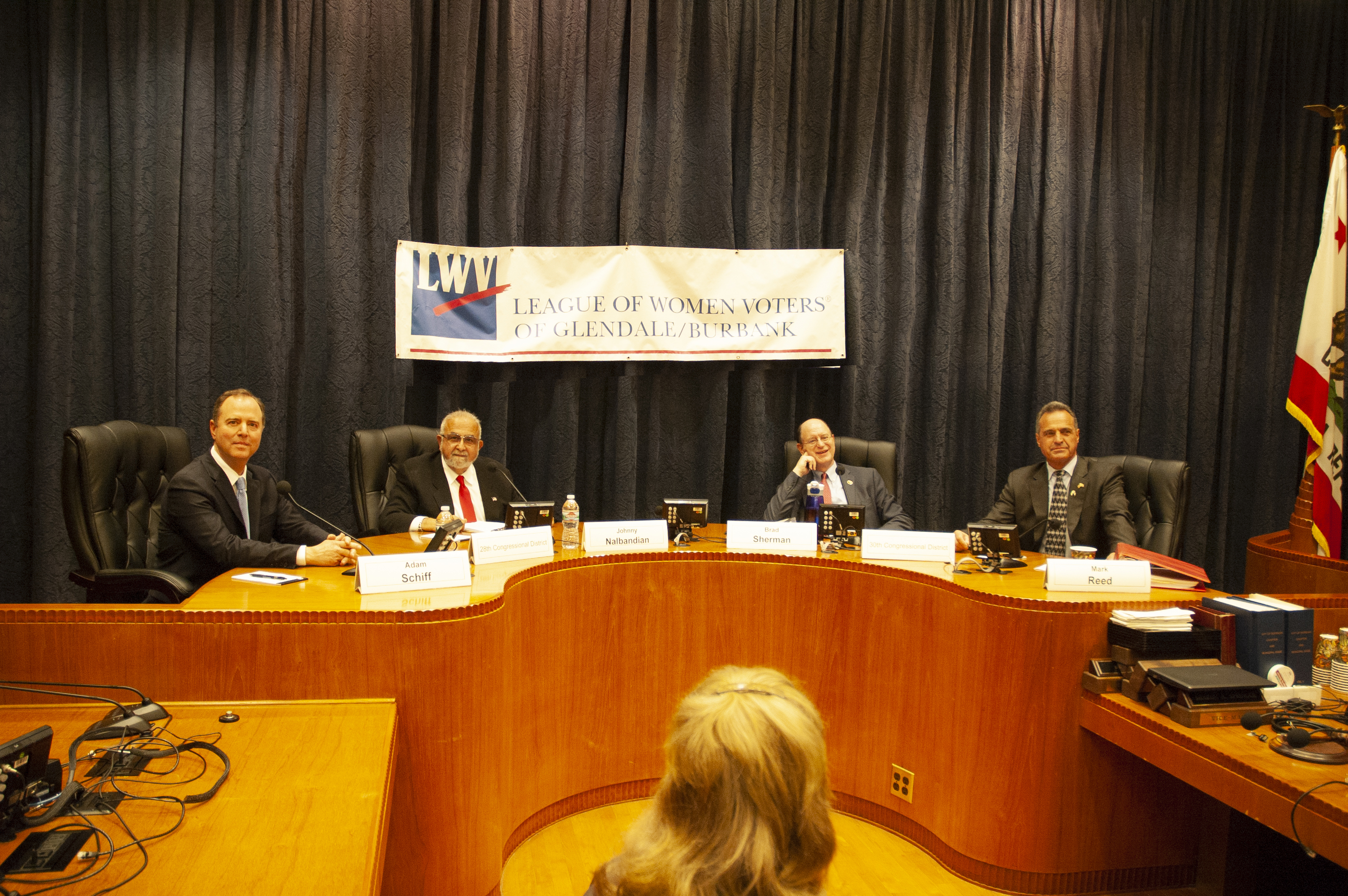 Candidates discussing issues