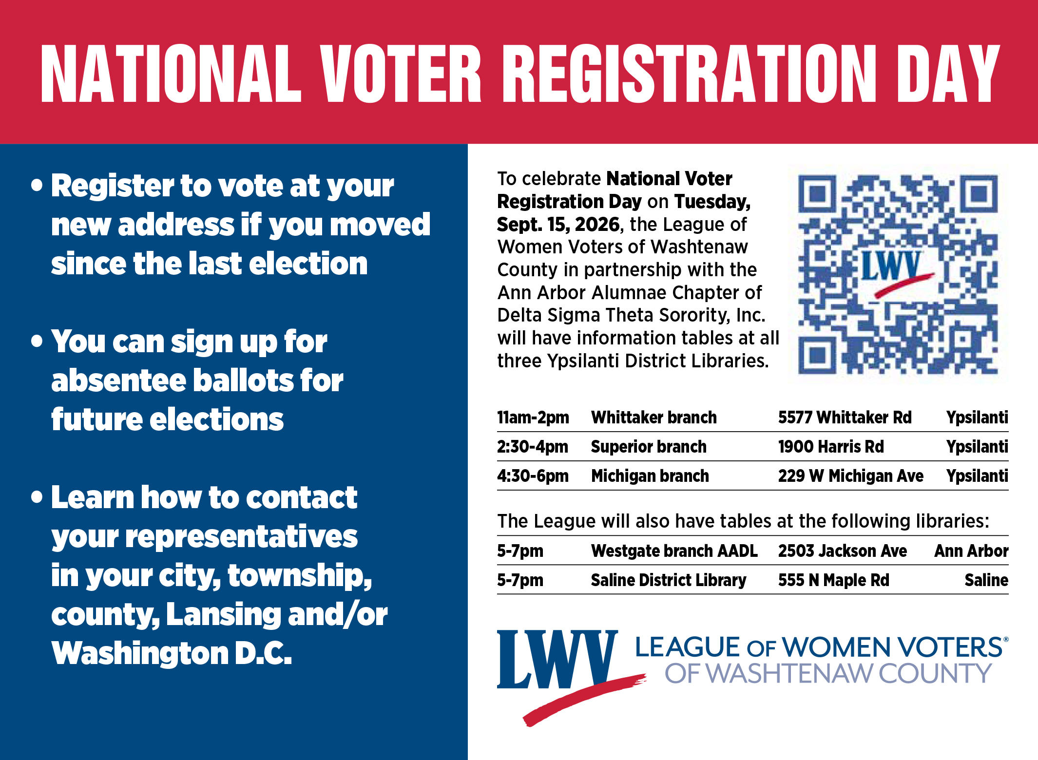 2026 natnl voter registration day graphic