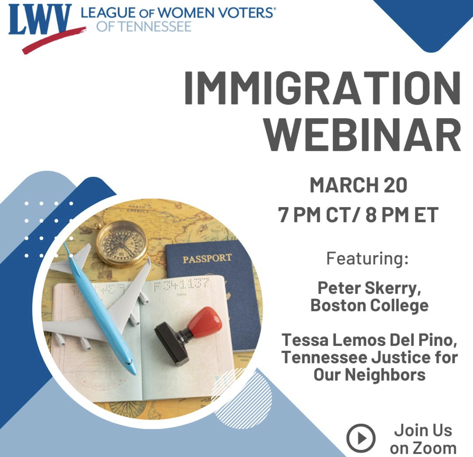 Poster of Immigration Webinar