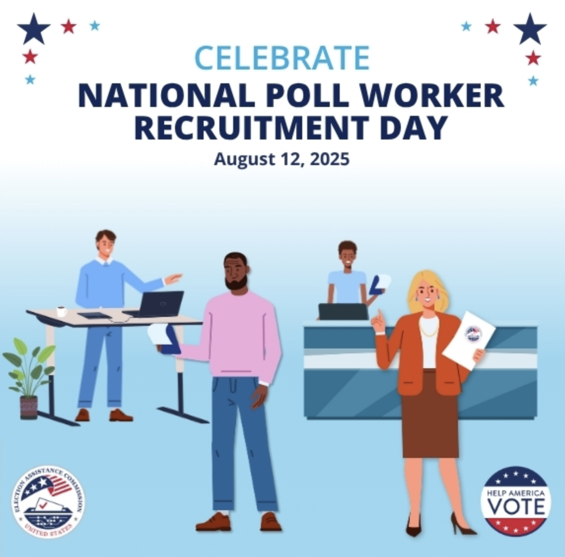 Poster of National Poll Worker Recruitment Day