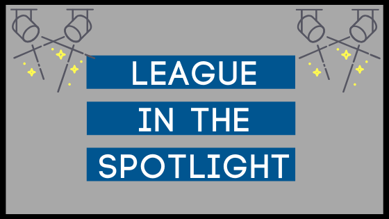 Graphic with text saying, "League in the Spotlight."