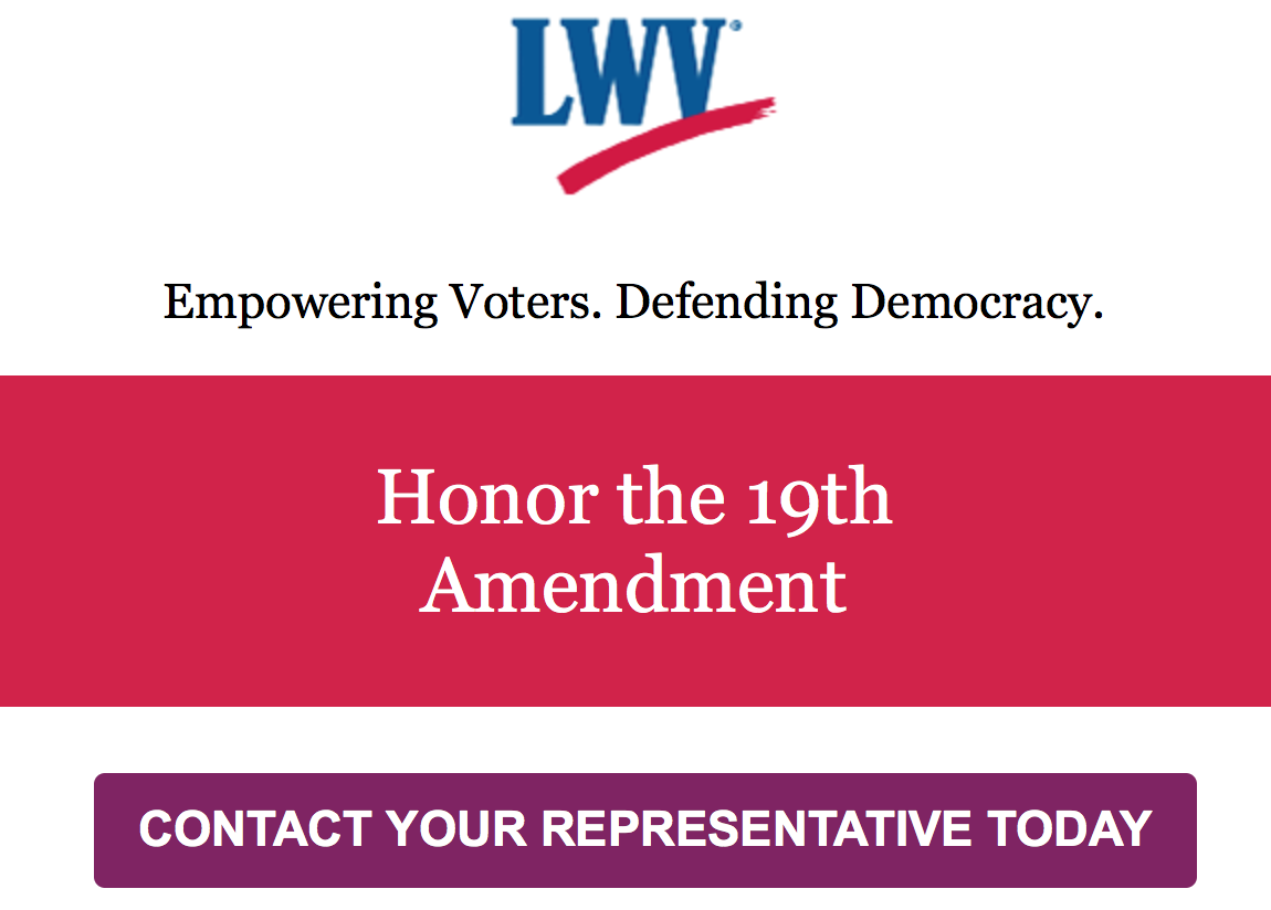 Honor the 19th amendment