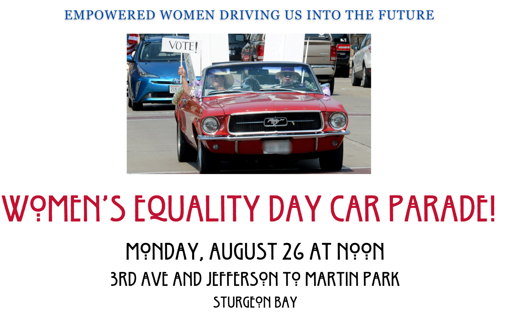 Women's Equality Day Car Parade