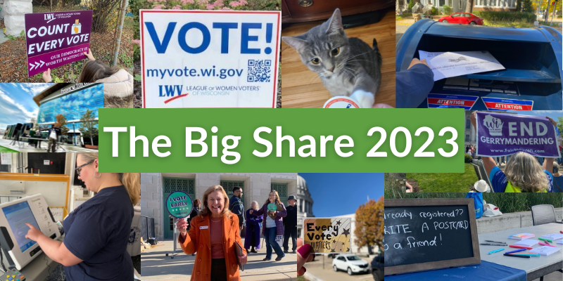The Big Share 2023 over photo collage