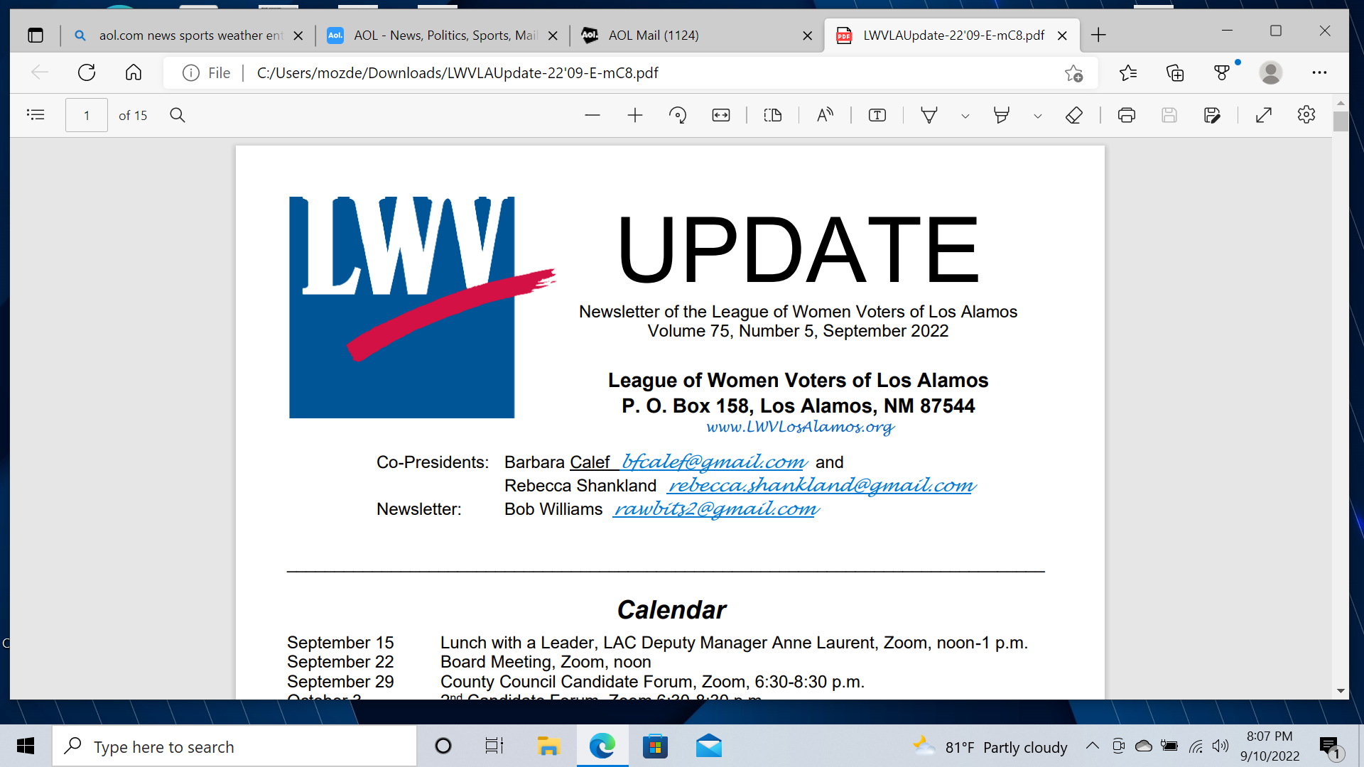 LWV LA September 2022 Image